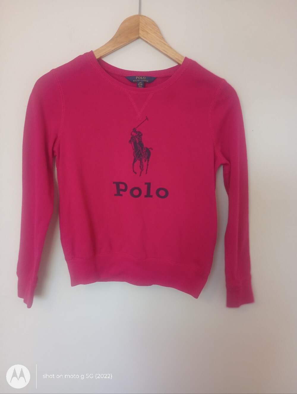 Ralph Lauren Kids Fuschia Polo Sweatshirt Size 12